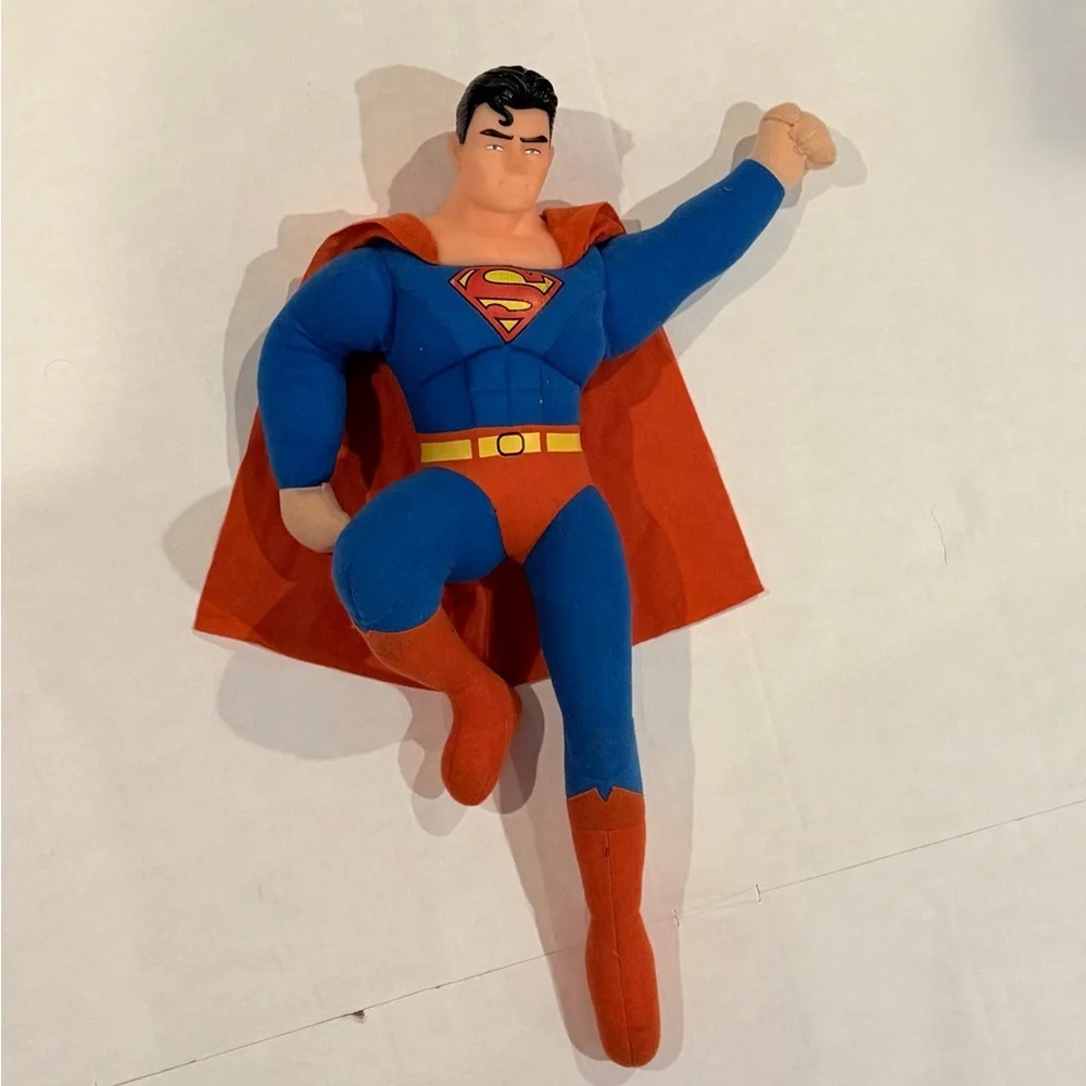 Vintage 90’s Superman 16” Plush‎ Toy Doll by DC Comics Vtg Superhero Figure 1990